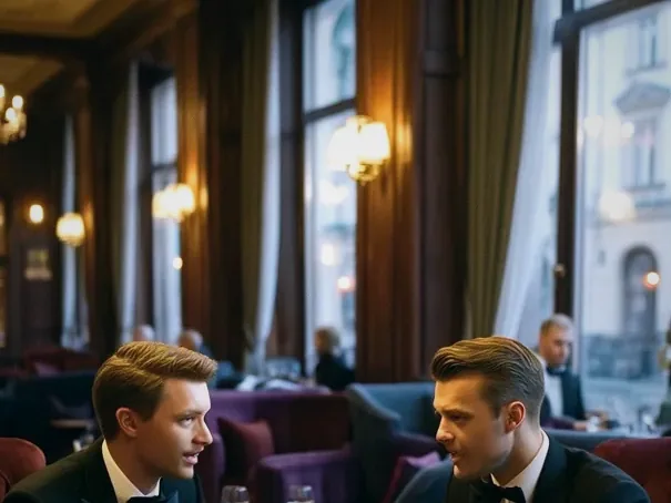 A szalon terme nyitás előtt, a falórákkal